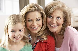 Portrait Of Grandmother, Mother And Daughter