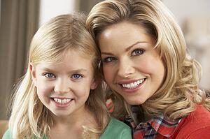 Portrait Of Happy Daughter With Mother