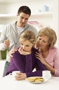 Senior Mother Interferring With Couple Having Argument At Home