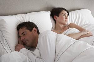 Couple With Problems Having Disagreement In Bed