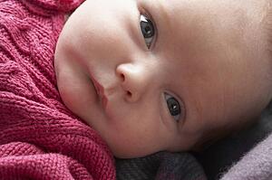 Portrait Of Newborn Baby Girl