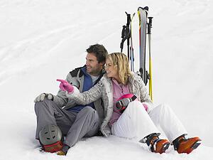Young Couple On Ski Vacation