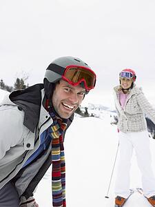 Young Couple On Ski Vacation