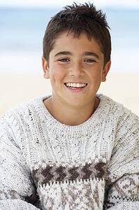 Portrait teenage boy outdoors