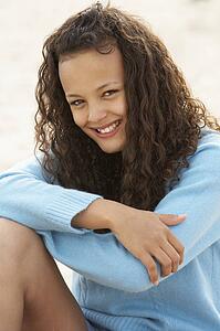Portrait teenage girl outdoors