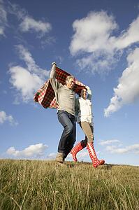 Couple in countryside