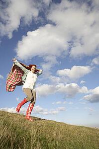 Woman in countryside