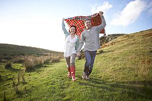 Couple in countryside