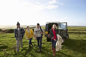 Young couples going for picnic