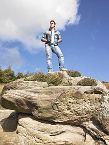 Young man in the country