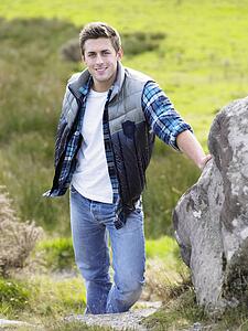 Young man in the country