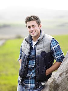 Young man in the country