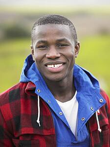 Young man in the country