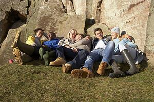 Young adults in countryside