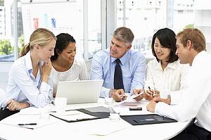 Business meeting in an office