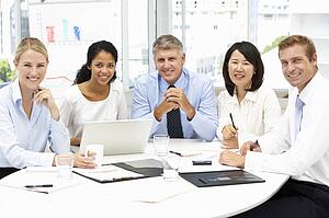 Business meeting in an office