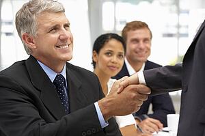 Business people handshake