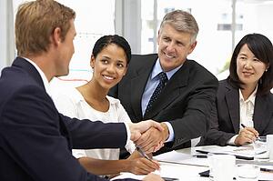 Business people handshake