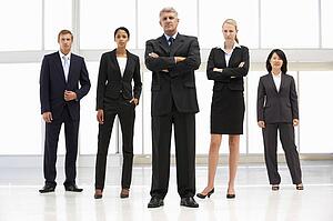 Confident business people