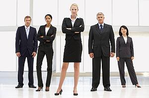 Confident business people