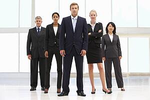 Confident business people