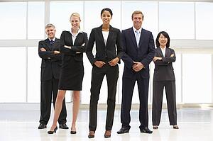 Confident business people