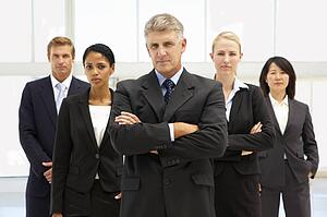 Confident business people