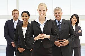Confident business people