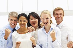 Confident business people