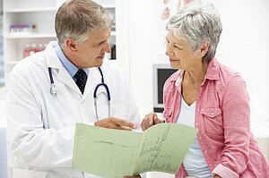 Doctor with female patient