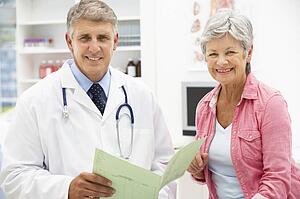 Doctor with female patient