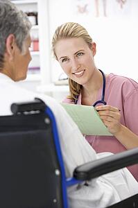 Doctor with female patient