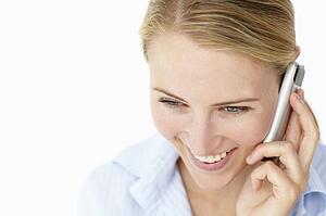 Young woman on phone