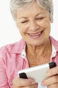 Senior woman using mobile phone
