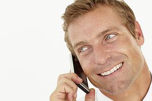 Businessman talking on phone