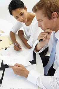 Business meeting in an office