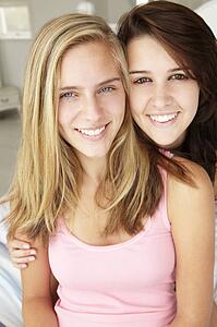 Portrait of teenage girls