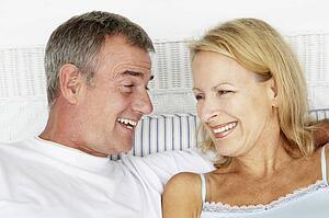 Mid age couple head and shoulders