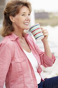 Senior woman relaxing outdoors
