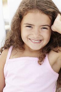 Portrait little girl outdoors