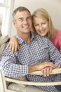 Mid age couple at home