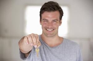 Man moving into new home