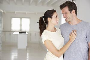 Couple in new home