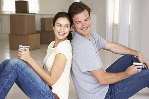 Couple in new home