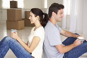 Couple in new home
