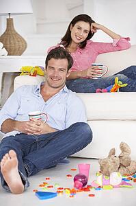 Parents enjoying a rest
