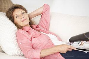 Senior woman relaxing at home