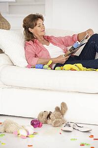 Grandmother enjoying a rest