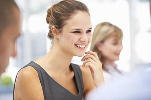 Young businesswoman in meeting