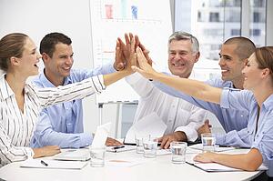 Colleagues in business meeting
